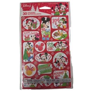 Disney Mickey‎ Mouse 30 Stickers CHRISTMAS THEME